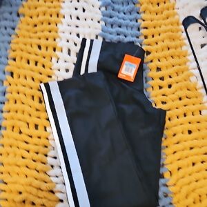 Black Leggings with White Stripes